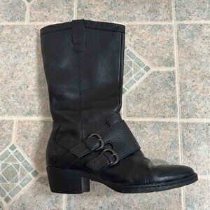 Womens Born Black Leather Boots